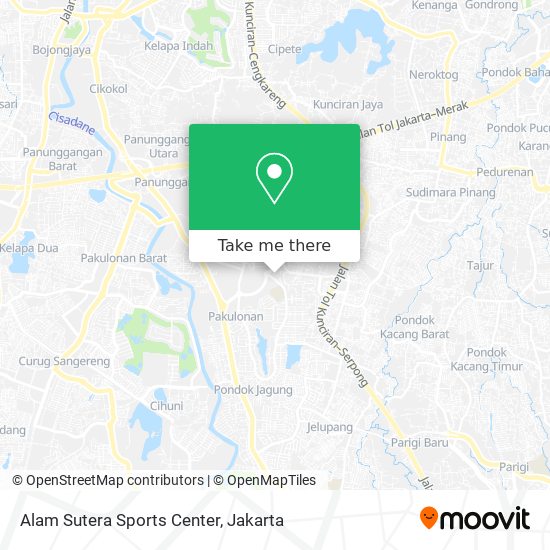 Alam Sutera Sports Center map