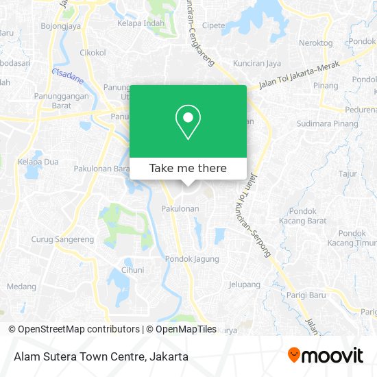 Alam Sutera Town Centre map