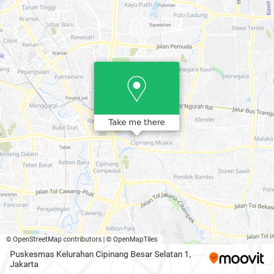 Puskesmas Kelurahan Cipinang Besar Selatan 1 map