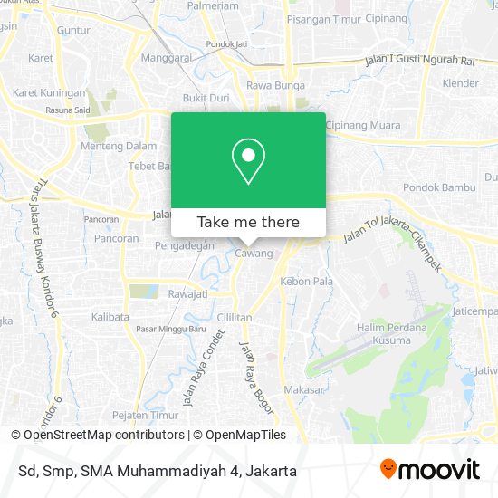 Sd, Smp, SMA Muhammadiyah 4 map