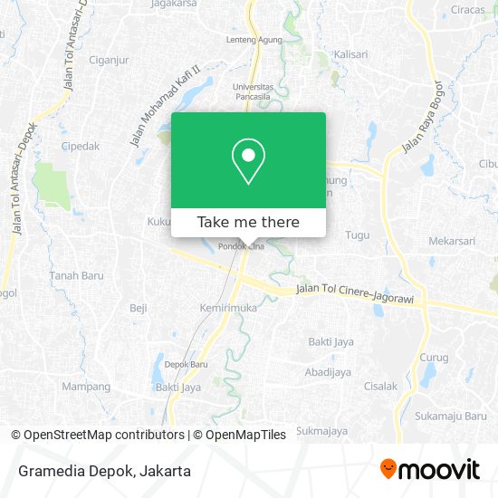 Gramedia Depok map