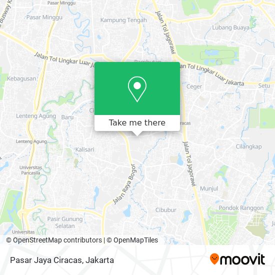 Pasar Jaya Ciracas map