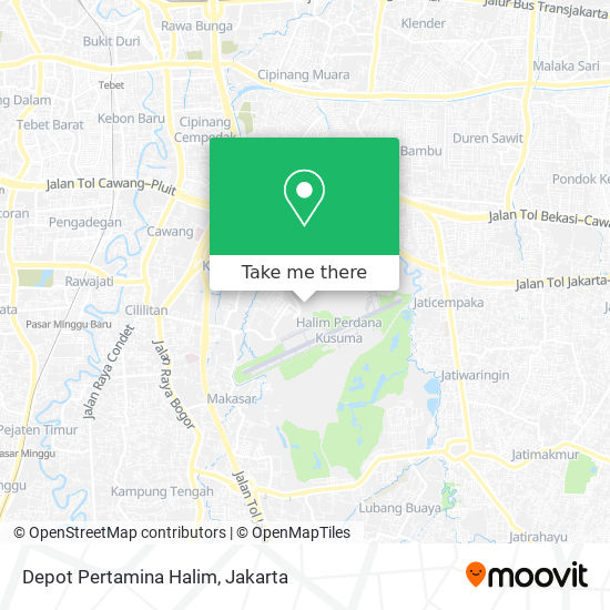 Depot Pertamina Halim map