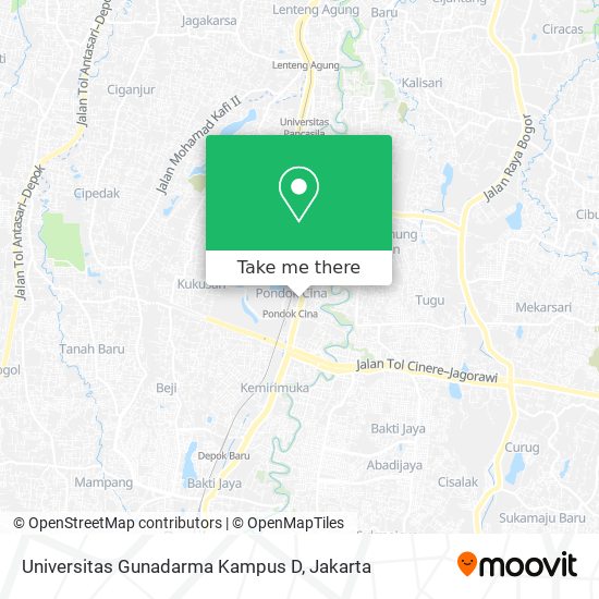 Universitas Gunadarma Kampus D map