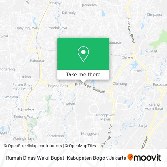 Rumah Dinas Wakil Bupati Kabupaten Bogor map