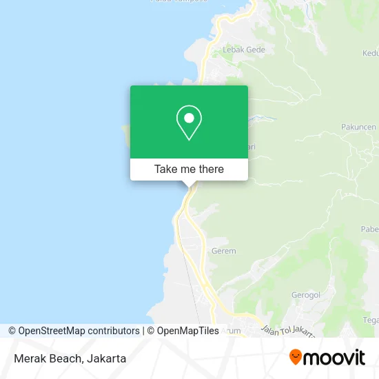 Merak Beach map