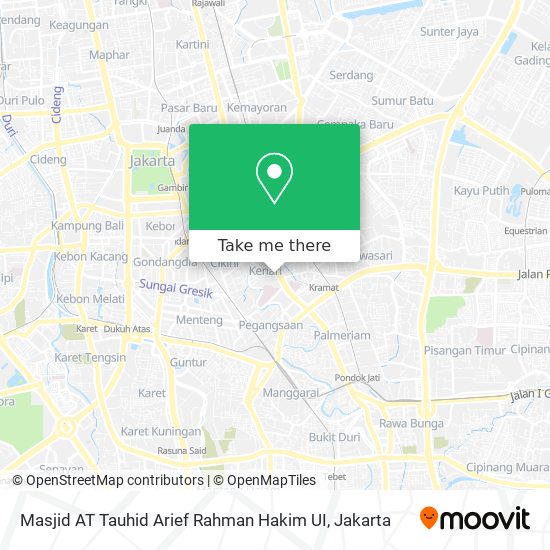Masjid AT Tauhid Arief Rahman Hakim UI map