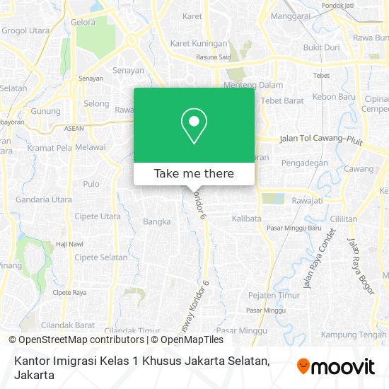 Kantor Imigrasi Kelas 1 Khusus Jakarta Selatan map