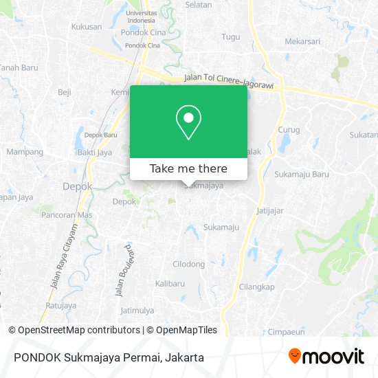 PONDOK Sukmajaya Permai map