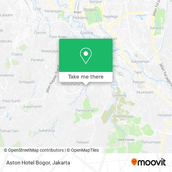 Aston Hotel Bogor map