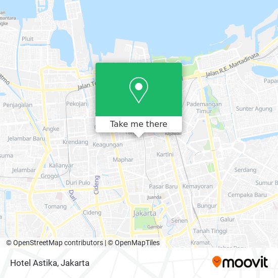 Hotel Astika map