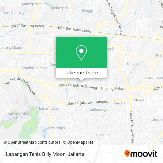 Lapangan Tenis Billy Moon map