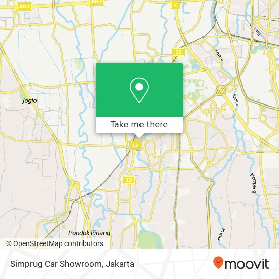 Simprug Car Showroom map