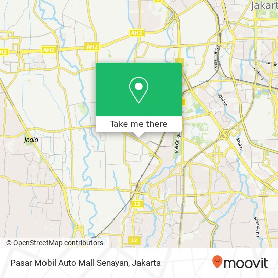 Pasar Mobil Auto Mall Senayan map