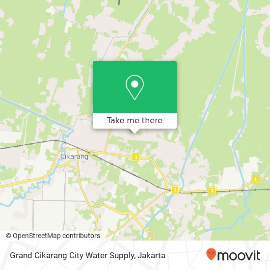Grand Cikarang City Water Supply map
