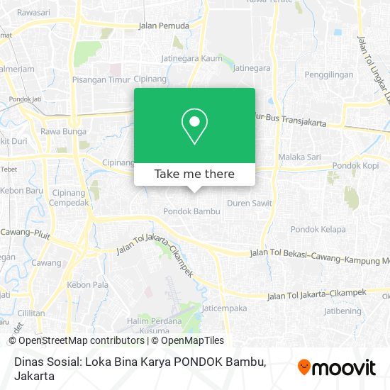 Dinas Sosial: Loka Bina Karya PONDOK Bambu map