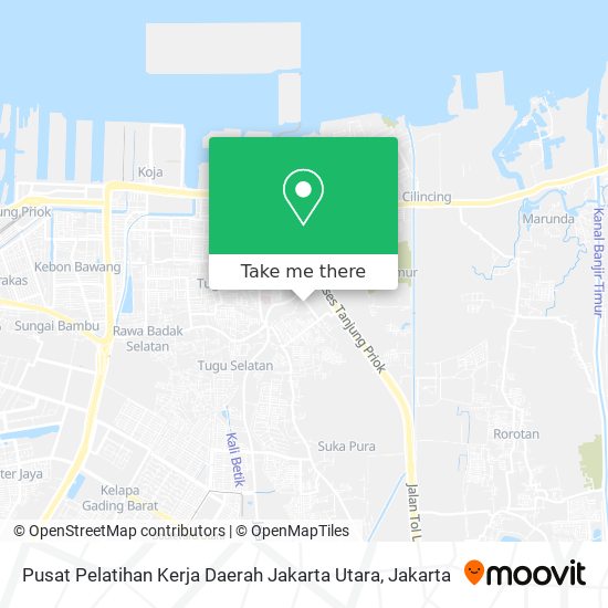 Pusat Pelatihan Kerja Daerah Jakarta Utara map