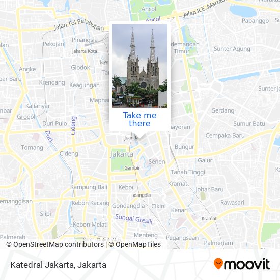 Katedral Jakarta map