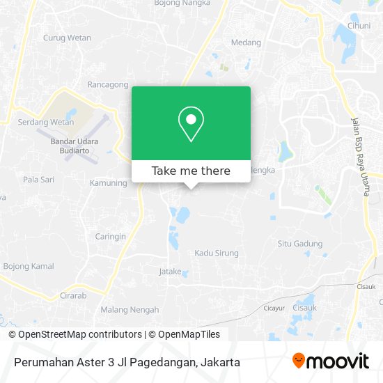 Perumahan Aster 3 Jl Pagedangan map