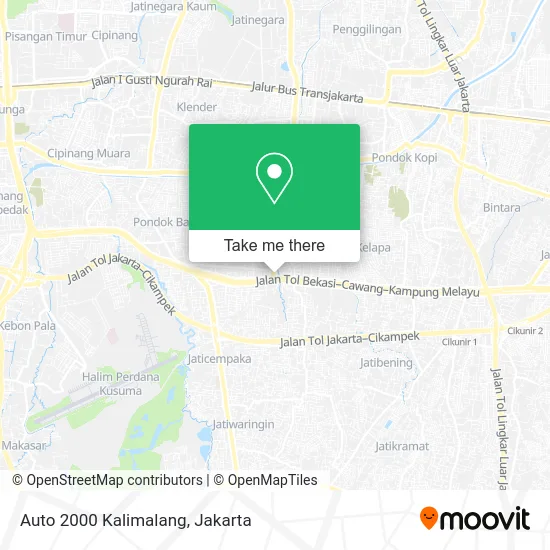 Auto 2000 Kalimalang map