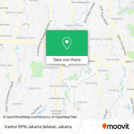 Kantor BPN Jakarta Selatan map