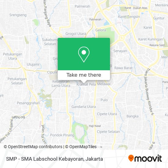 SMP - SMA Labschool Kebayoran map