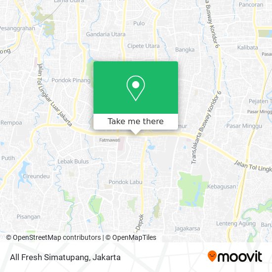 All Fresh Simatupang map