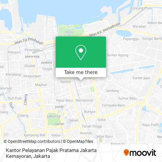 Kantor Pelayanan Pajak Pratama Jakarta Kemayoran map