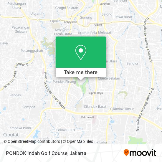 PONDOK Indah Golf Course map