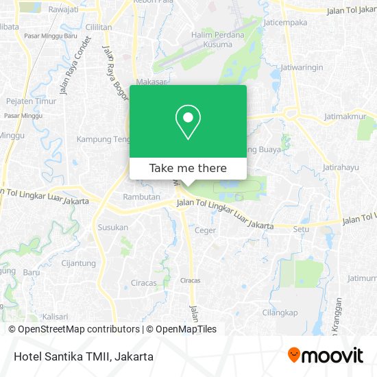 Hotel Santika TMII map