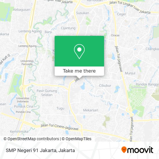 SMP Negeri 91 Jakarta map