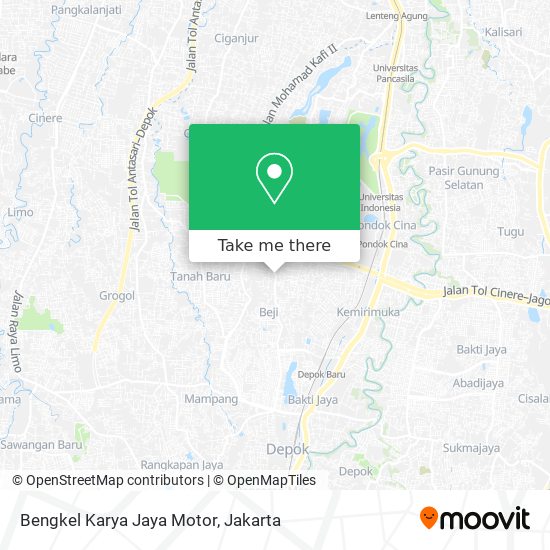 Bengkel Karya Jaya Motor map