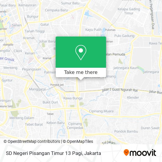 SD Negeri Pisangan Timur 13 Pagi map