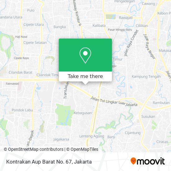 Kontrakan Aup Barat No. 67 map