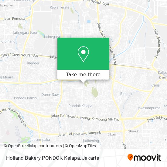 Holland Bakery PONDOK Kelapa map