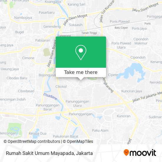 Rumah Sakit Umum Mayapada map