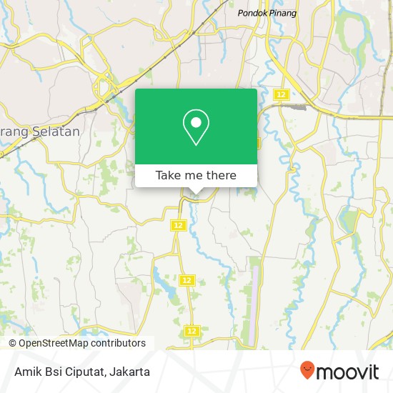 Amik Bsi Ciputat map