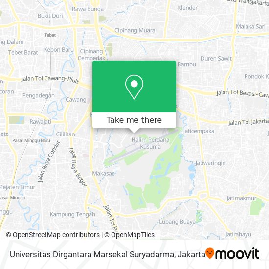 Universitas Dirgantara Marsekal Suryadarma map