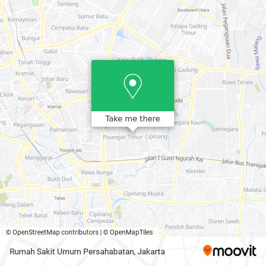 Rumah Sakit Umum Persahabatan map