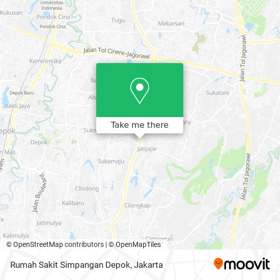 Rumah Sakit Simpangan Depok map