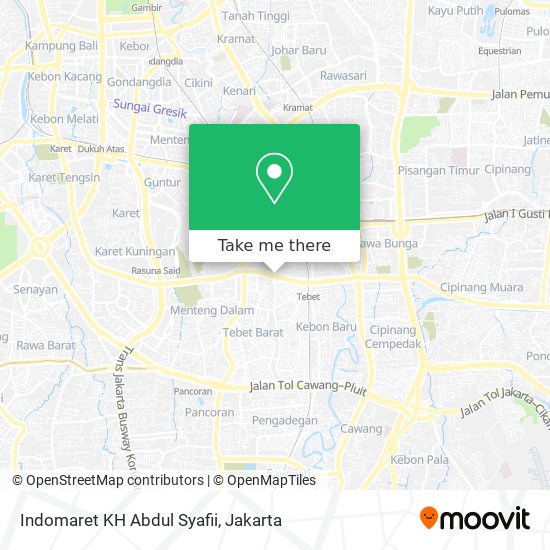 Indomaret KH Abdul Syafii map