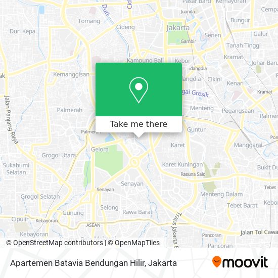 Apartemen Batavia Bendungan Hilir map
