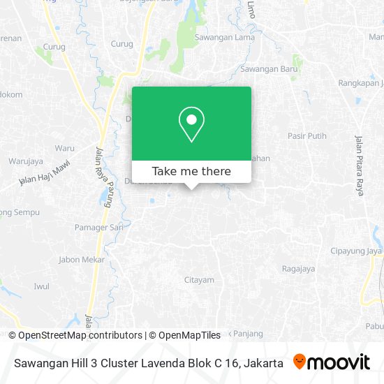 Sawangan Hill 3 Cluster Lavenda Blok C 16 map