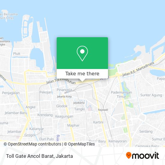 Toll Gate Ancol Barat map