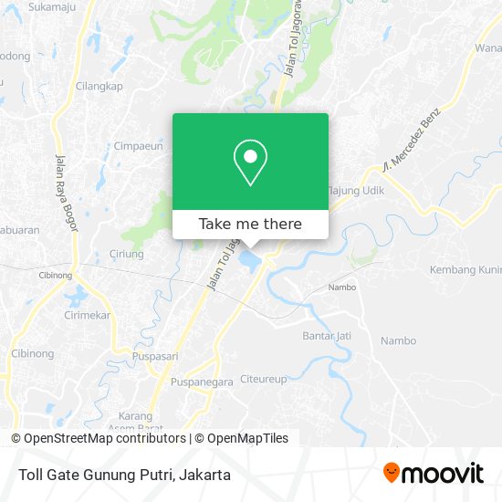 Toll Gate Gunung Putri map