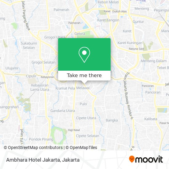 Ambhara Hotel Jakarta map