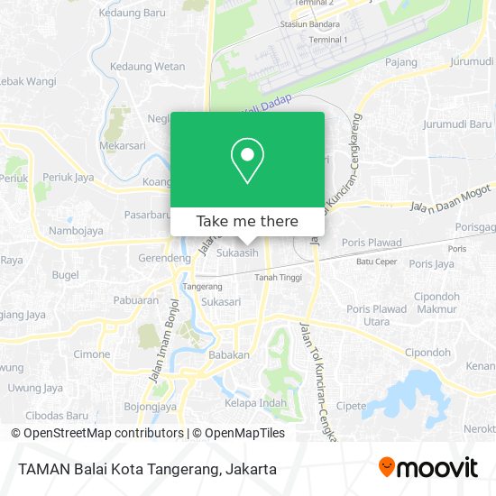 TAMAN Balai Kota Tangerang map