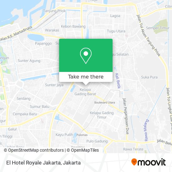 El Hotel Royale Jakarta map