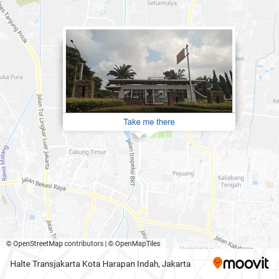 Halte Transjakarta Kota Harapan Indah map