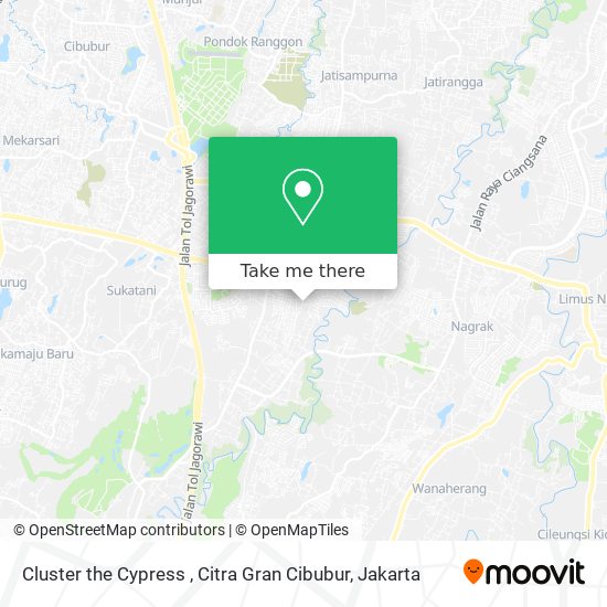 Cluster the Cypress , Citra Gran Cibubur map